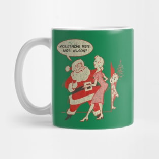 Moustache Ride Santa Mug